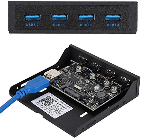 USB 3.0 Frontpanel, PCI-E auf 4 Port USB3.0 Front Diskettenlaufwerk Erweiterungskarte mit SATA Netzteilschnittstelle, Low PCI-E Plug Design, für Chip