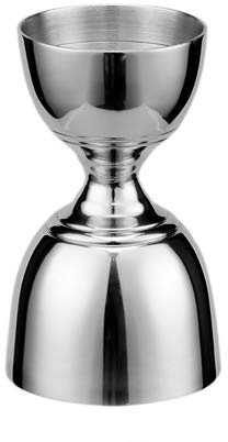 Derrison Bell Jigger Stainless Steel Bar Tool With 0.5oz, 1oz, 1.5oz and 2oz Measuring Marks, Mirror Polished Finish, One Jigger