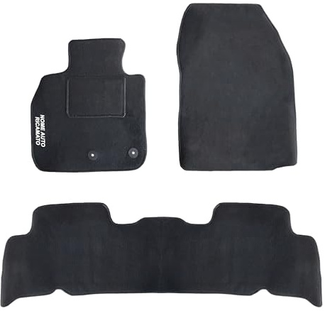 Auto Accessori Lupex | Juego de 3 Alfombrillas de Coche compatibles con Scénic X-Mod (2009-2016) con 2 Clips de fijación | Alfombras moldeadas de moqueta con Bordado en el Lado del Conductor