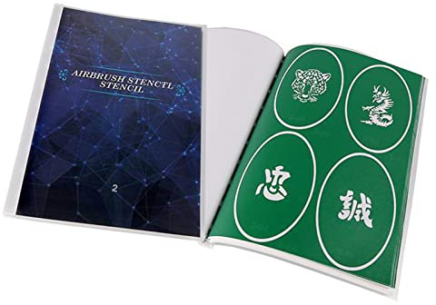 SAGUDIO Lot de 100 pochoirs Airbrush Touch - Réutilisables - Pour aérographe - Pour filles et garçons…