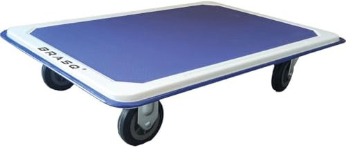 BRASQ, Robustes Rollbrett, Lasten bis zu 300 kg, einfach zu bedienen, 4 beweglichen Reifen, praktischer Transportroller ohne Bügel, Möbelroller