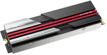 Netac NV7000 1TB M.2 NVMe SSD PCIe 4.0 Gen4 x4, Gaming SSD-hastigheter upp till 7 000 MB/s med aluminiumkylfläns för stationär dator PS5