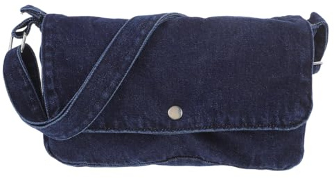 HAPINARY Damen Denim Crossbody Bag Dunkelblau Verstellbarer Schultergurt Lässige Umhängetasche Für Alltag Schule Urlaub Vielseitig Einsetzbar