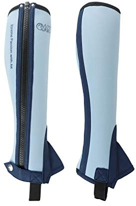 AK Passion Neoprene Children Horse Riding Half Chaps AKRS-1889 (Navy/Sky, XS)