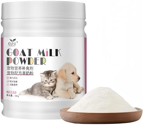Suplemento para la salud de mascotas - 280 g de leche de cabra en polvo enriquecida con calcio para perros y gatos