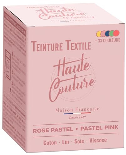 Haute Couture Rosa Textilfarbe – 350g – Pastellrosa - Alles-in-Einem – Fertig zur Anwendung für Kleidung und Stoffe