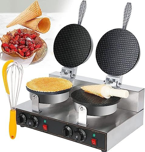 XNYXLPP Máquina eléctrica para Hacer Conos de Helado, máquina para Hacer Conos de gofres, máquina para Hacer Rollos de Huevo, máquina para Hacer gofres para Restaurante, cafetería, Snack Bar