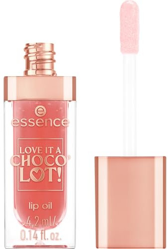 Essence Cosmetics Aceite labial LOVE IT A CHOCO' LOT, con grasas, brillante, 4.2 ml