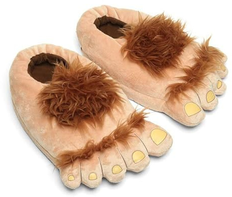 Ibeauti Womens Furry Monster Adventure Slippers, Comfortable Novelty Warm Winter Hobbit Feet Costume Gift Slippers for Teens Adults