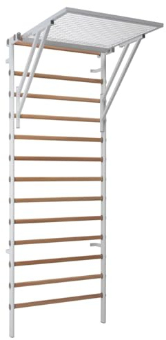Sport-Tec Sprossenwand Set Metall/Holz, 2-TLG. inkl. Schlingengitter