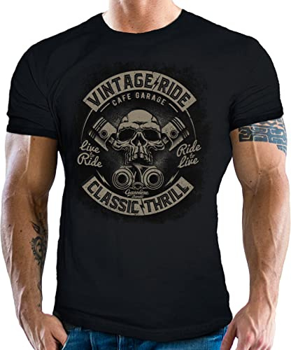 GASOLINE BANDIT Original Diseno Biker Shirt: Vintage Ride Classic Thrill-XXL