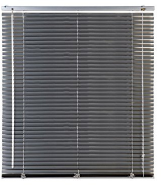 STOR PLANET | Persianas Venecianas de Aluminio Techno, Cortinas con Lamas, Persianas de Interior para Ventanas y Puertas, Cortinas de Cocina, Baño, Domitorio… | Plata, 135x160cm