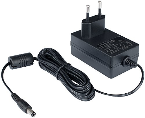 Poppstar Bloc d‘Alimentation AC DC, Adaptateur Secteur 12V 2A (fiche pour l'UE, 2000mA, 5,5/2,5 mm), pour boîtier de Disque Dur Externe, Station d'accueil etc. 240cm