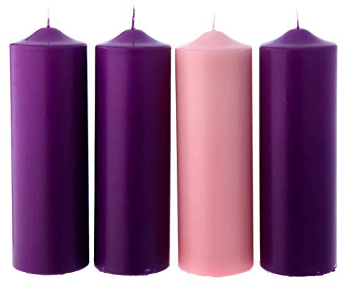 Holyart Avvento: Candele per l'Avvento set 4 pezzi 24x8 cm