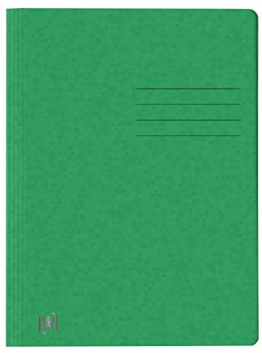 Oxford Carpetas rápidas A4 de cartón, color verde, 25 unidades