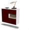 Dekati Sideboard Knoxville hängend (92x77x35cm) Korpus Weiss matt - Front Rot - Push to Open