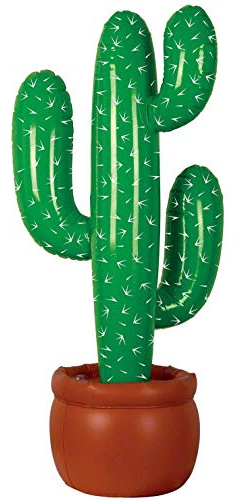 The Glowhouse Aufblasbarer Kaktus, Dekoration für mexikanische Motto und Hawaii-Party, 86 cm