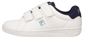 FILA Crosscourt 2 NT Velcro Kids - Scarpe da Ginnastica, White-Medieval Blue,