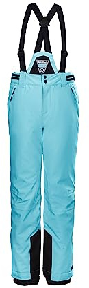 Killtec Mädchen Skihose/Funktionshose mit abzippbarem Latz KSW 77 GRLS SKI PNTS, helltürkis, 128, 37258-000