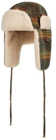 Stetson Meadville Bomber Pilotmössa Damer/Herrar - chapka trapper mössa med öronklaffar, foder, hakband höst-vinter Vinter - S (54-55 cm) grön