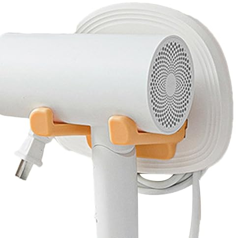 Générique Support Mural pour sèche-Cheveux, cintres pour sèche-Cheveux pour Salle de Bain - Organisateur adhésif pour sèche-Cheveux | Crochet d'armoire Pliable sans poinçon pour la Maison et l'hôtel