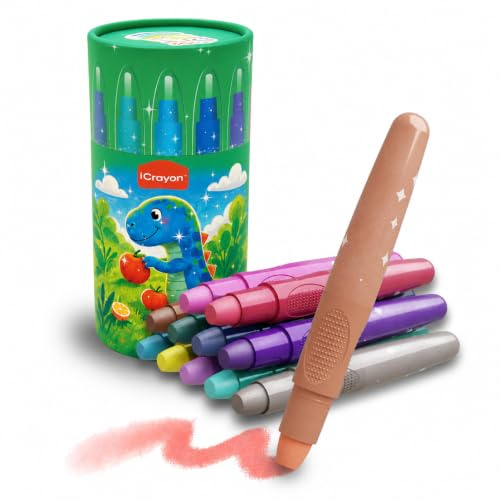 Rainbow Sparkle - Crayones de gel metálicos de acuarela, 12 colores retorcidos para niños pequeños, no tóxicos y lavables, regalo para colorear para niños y niñas