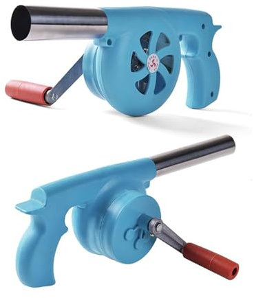 Accesorios para Barbacoa, soplador Manual para Barbacoa Forge, Mini Ventilador de manivela, Ventilador para Barbacoa para cocinar al Aire Libre, Accesorios para Estufa de