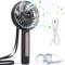 VKUSRA Handventilator, Ventilator Klein Handventilator Akku Aufladbar mit 4 Windgeschwindigkeit und Einstellbare Kopfstützen, USB Ventilator Tragbarer Fan für Reisen, Büro, Zuhause, Draußen, Innen