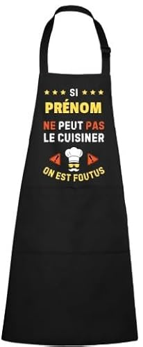 tostadora Tablier Personnalisé Papa - Cadeau Personnalisable Fête des Pères - Tablier Cuisine Homme