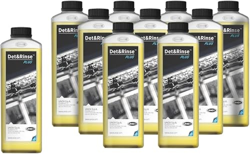 Detergente professionale per forno Unox DET&RINSE Ultra Plus, 10 × 1 l, per pulizia automatica, prodotto speciale per ammortizzatori combinati e forni ad aria calda Mind.Maps ChefTop BAKERTOP