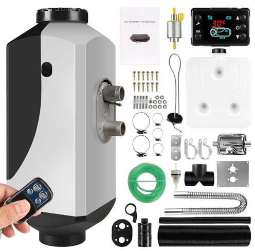 8KW Diesel Heater, 12V/24V Parking Heater with LCD Display, Automatic Start and Stop, for RV Garage Camper Fishing SUV Car Trailer Camper Van Boat (Split type)