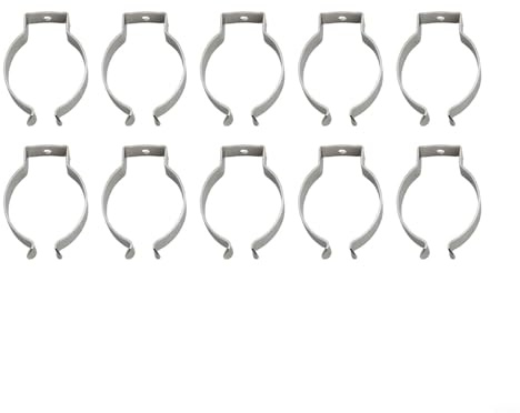 Aetluxery Juego de 10 clips de resorte de rizo, clips de resorte de tipo abierto para herramientas de jardín y suministros de limpieza, clip de acero al manganeso para cobertizos y garajes (46 mm)
