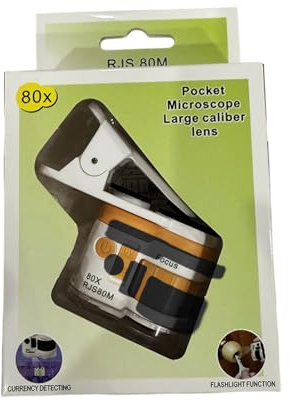 Strumento di ingrandimento portatile per bambini, leggero, in ABS, per microscopio, con clip, per attività di apprendimento all'aperto, lente di ingrandimento per occhiali