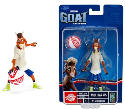 Jada Toys Goat The Movie Figure Will (15 cm) - Movable Collectible and Action Figure from Goat The Movie with Basketball Accessories, 1:12 Action Figure with Joint Dots, 8 Years and Above