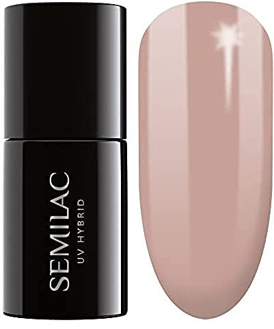 SEMILAC Gel Nail Polish 202 Grey Brown - Full Coverage Gel Polish - Soak Off Easy To Use LED/UV Nail Lamp - Long Lasting Manicure and Pedicure up to 3 weeks