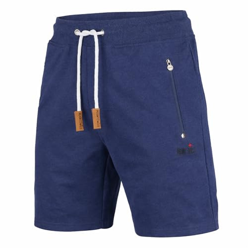 Mount Swiss Pantalones Cortos de Ocio para Hombre Liam | 2 Bolsillos Laterales y 1 Bolsillo Trasero con Cremallera I Pantalones Cortos Deportivos en Colores clásicos