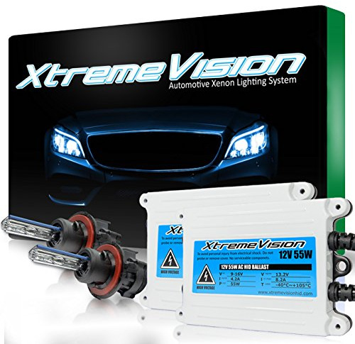XtremeVision H13 Bi-Xenon 43K 55W AC Xenon Bundle - Headlight Bulb with Slim AC Ballast - 9008, 4300K Bright Daylight - 1 Pair