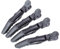 hair2heart 4x Haarklammern Friseurbedarf Abteilklammern Krokodilklammern, Profi Haarclips - Langlebige Styling-Essentials für atemberaubende Frisuren, vielseitig einsetzbar
