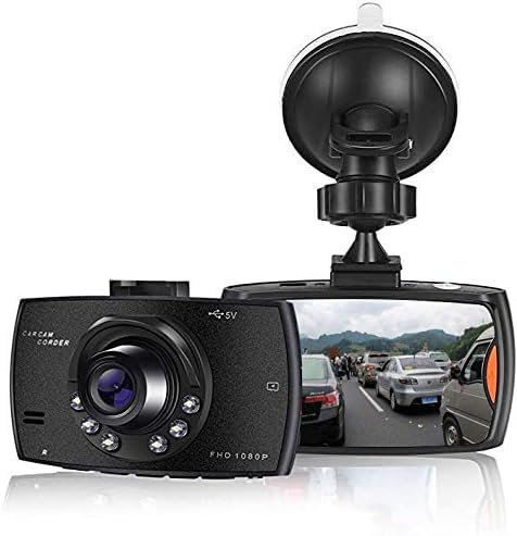 HSYWBC Full-HD Dashcam 1080P mit 6 Megapixel Kamera, 170° Weitwinkelobjektiv und Infrarot-Aufnahmen - Integrierte Bewegungserkennung, Parkmonitor, Loop-Aufnahmen und Nachtsicht (Schwarz)