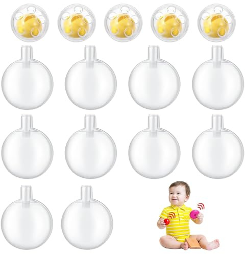 EUYKQNOI 15 Pcs Balles de Hochet à Coudre,Squeaker Plastique Grelot,Jouets Couineurs en Plastique,Réparation de Bruit de Jouet pour Bricolage Poupée Jouet Animal,Réparation de Jouets de Chien ou de Bé