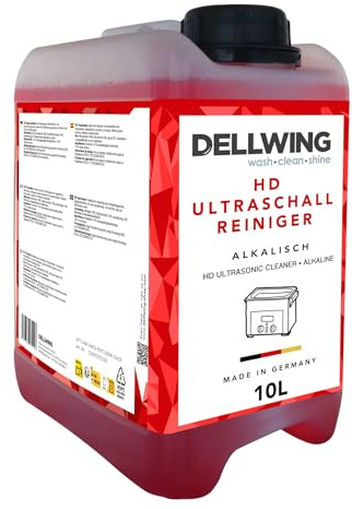 Dellwing HD Ultraljudsrengöring 10 l, alkaliskt rengöringskoncentrat för bildelar, förgasare och injektorer, tillverkad i Tyskland