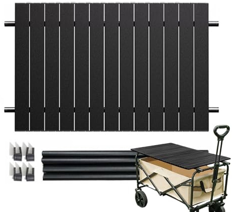 Mesa Plegable Para Acampar: Escritorio Portátil De Metal, Tablero Para Carrito De Jardín, Superficie Resistente | Práctica Solución De Mesa Para Acampar, Playa, RV, Picnic, Barbacoa, Patio, Actividade