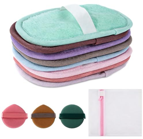 8 Pz Dischetti Struccanti Lavabili Riutilizzabili, Panno Struccante Viso Lavabile, Salviettine Struccanti Viso e Occhi, Panno Struccante Lavabile detergenti cosmetiche Erase (10x12 cm)