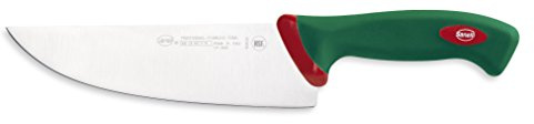 Sanelli Premana Professional Coltello da Affettare, Acciaio Inossidabile, Verde/Rosso, 32.5 x 3 x 6 cm