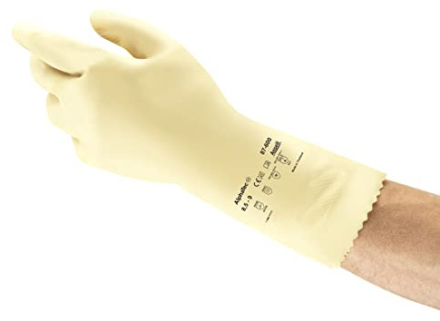 Ansell Alphatec 87-600 Guantes de Trabajo Multiusos, Resistencia Química, Destreza y Sensibilidad Táctil, Fino y Flexible Diseño, Talla S (12 Pares)