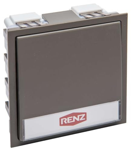 RENZ Tastenmodul mit 1 Klingeltaster-Graualuminium (RAL 9007) 97-9-85269