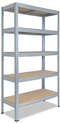 shelfplaza® 180x130x60cm PROFI Schwerlastregal verzinkt/Metallregal mit 5 Böden à 175kg Tragkraft/Kellerregal Metall, Garagenregal, Werkstattregal oder Regal Lagerregal/Steckregal Metall