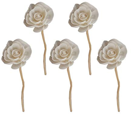 SUPVOX Flower Diffuser Reeds Sticks 5Pcs Aromatherapy Rattan Essential Oil Diffuser Accessories for Home Office Bathroom Fragrance Decoration