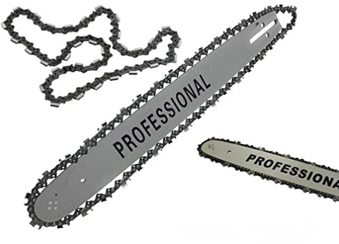 TANIASHOP Lama e Barra Per Motosega da 45 cm 18 Pollici 72 Maglie Ricambio più Catena e Seconda Catena in Omaggio Per Motoseghe Scoppio 45 CC 52 CC Set Ricambio Motosega Barra Guida