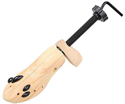 puseky Civière de chaussure, Professionnel Bois de pin Embauchoir, Ajustable Longueur Largeur Durable Shaper de chaussures pour hommes femmes, taille EU 42-46
